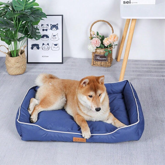 Panier pour chien bleu dogbedrebords