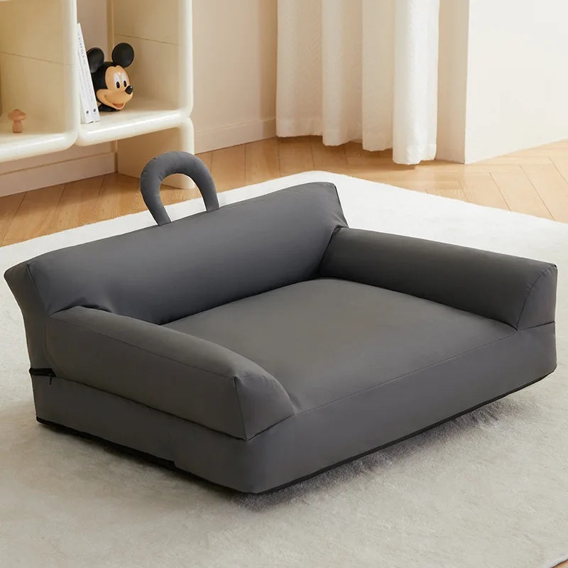 canape pour chien classique gris