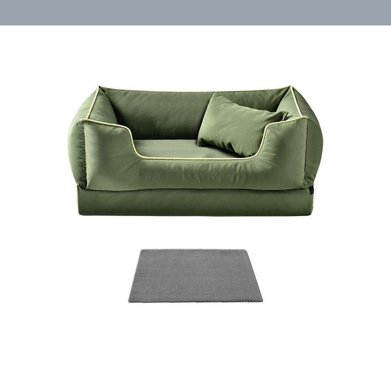 canape pour chien vert arme