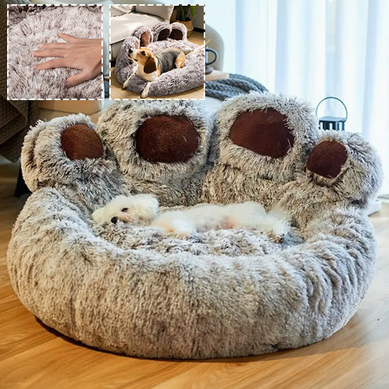 coussin pour chien gris fonce