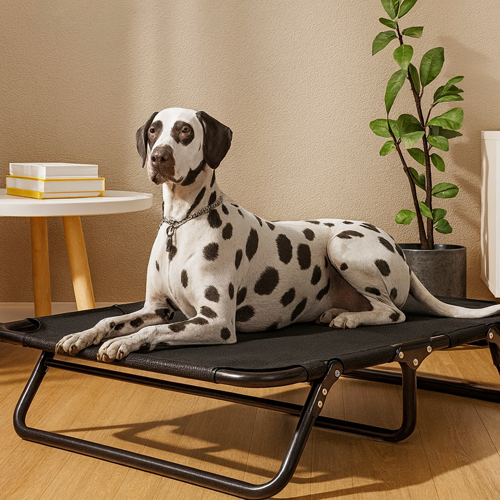 lit sureleve pour chien dalmatiens
