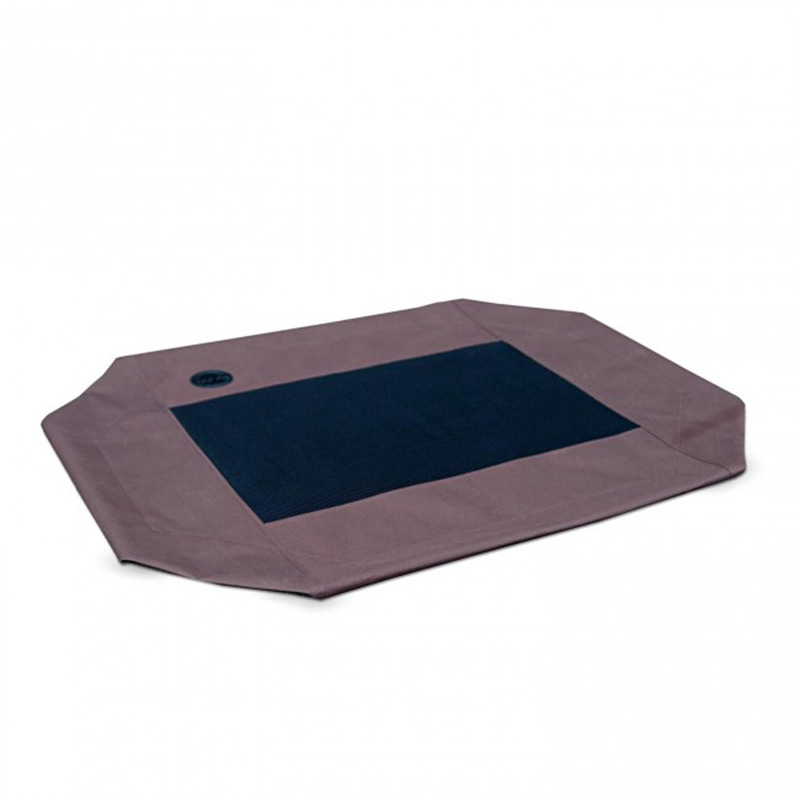 lit sureleve pour chien toile brune