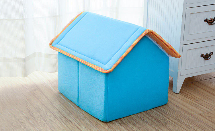 niche chien pliante bleu
