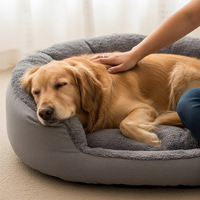 Panier CozyPet Golden avec son humain