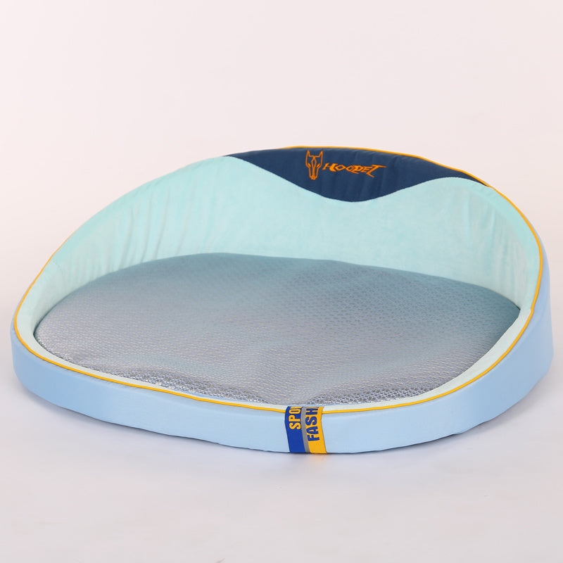 tapis pour chien bleu