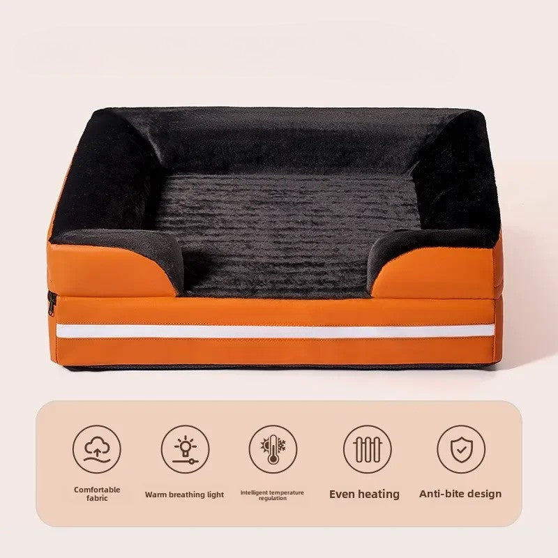 Canapé pour chien en mousse coquille d’œuf, confortable et lavable