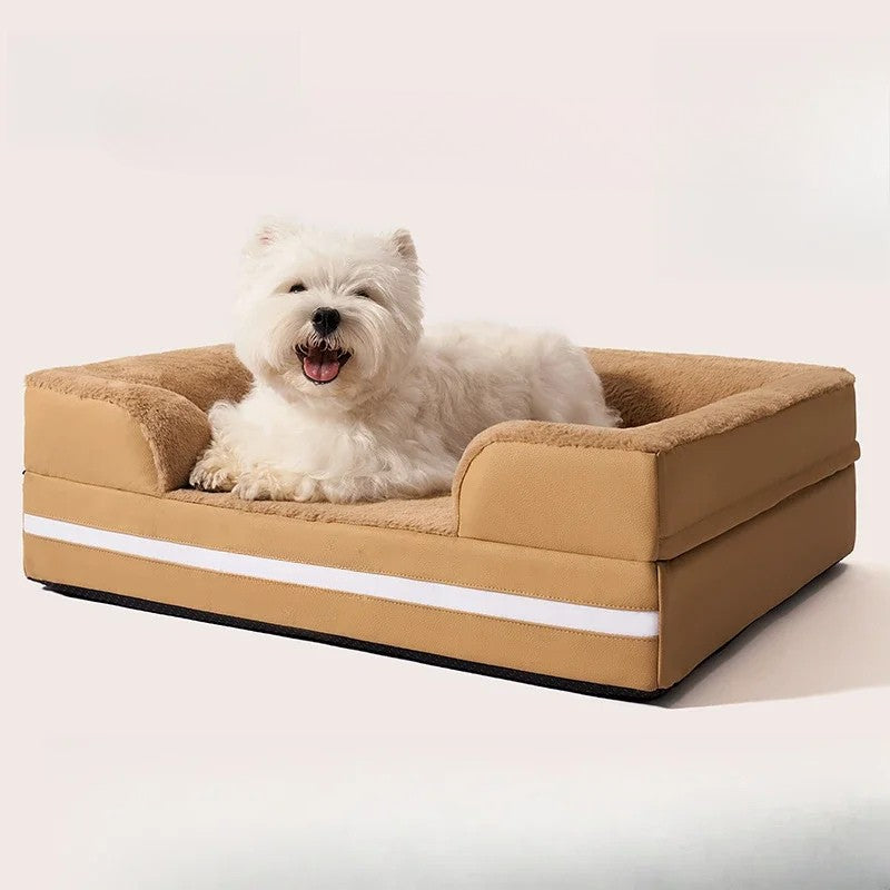 Canapé pour chien en mousse coquille d’œuf, confortable et lavable