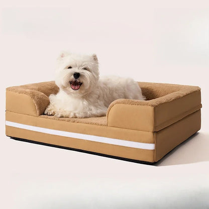 Canapé pour chien en mousse coquille d’œuf, confortable et lavable