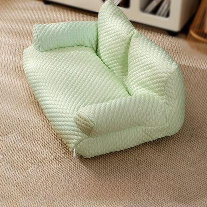 canape chien soie menthe