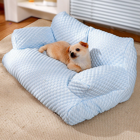 canape chien soie