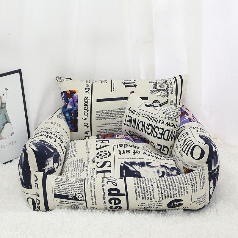 canape pour chien canva journal