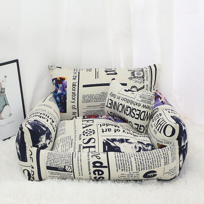 canape pour chien canva journal