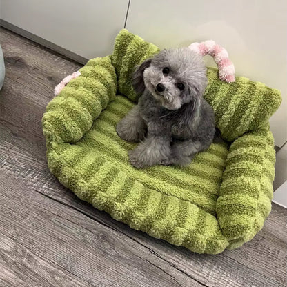 canape pour chien herbe gris