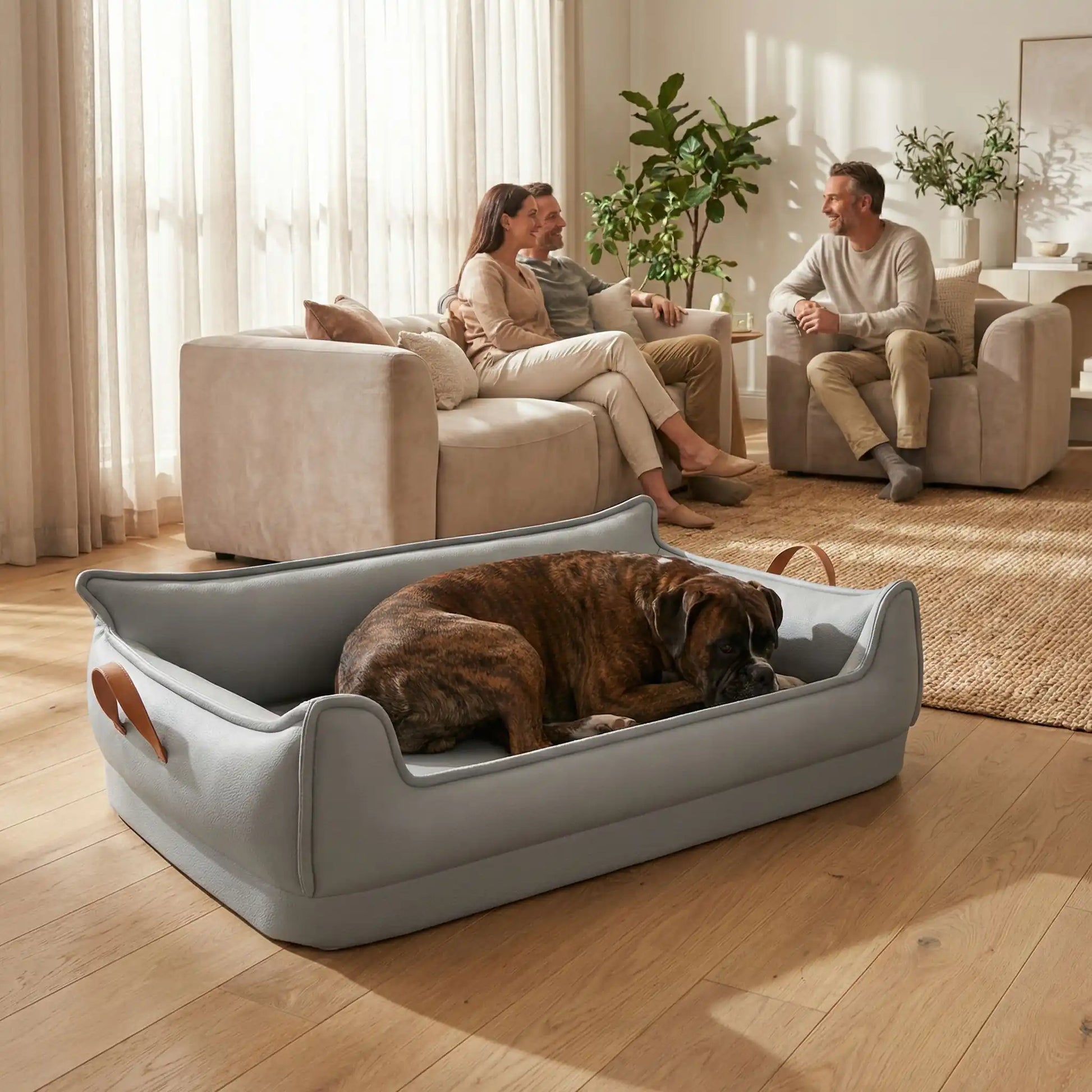 Canapé pour chien imperméable luxpet boxer dans le salon