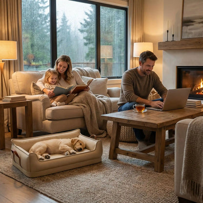 Canapé imperméable de luxe chiot dot dans le séjour