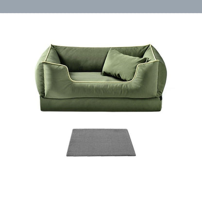 canape pour chien vert arme