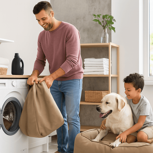 Canapé pour chien dans la buandrie avec ses maitres