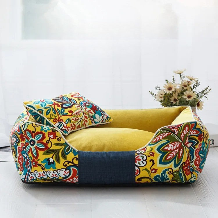 Panier pour chien Doggyluxe avec coussin assorti et rebords protecteurs