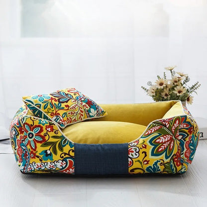 Panier pour chien Doggyluxe avec coussin assorti et rebords protecteurs