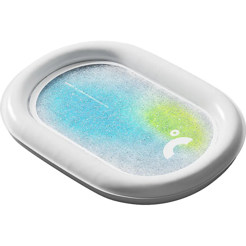 lit de glace bleu