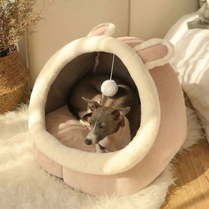 Niche lit  pour chien rose petit lévrié italien