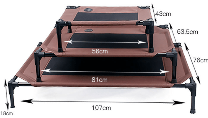 Lit pour chien | Surélevé Confort Nomade™️ - Bonheur de chien