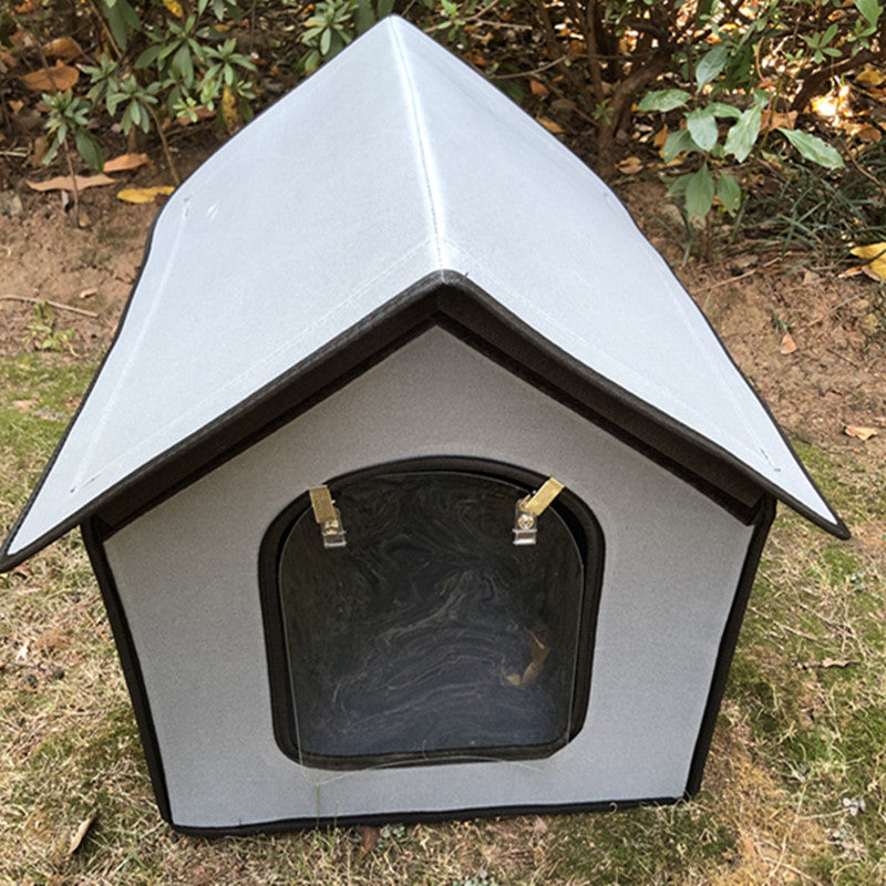 niche pour chien exterieure grise