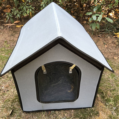 niche pour chien exterieure grise
