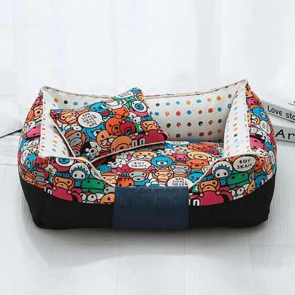 Panier pour chien DogComic angle montrant intérieur rembourré