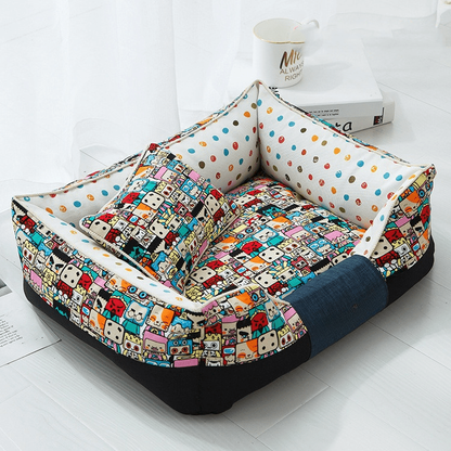 Intérieur du panier pour chien DogComic en tissu doux