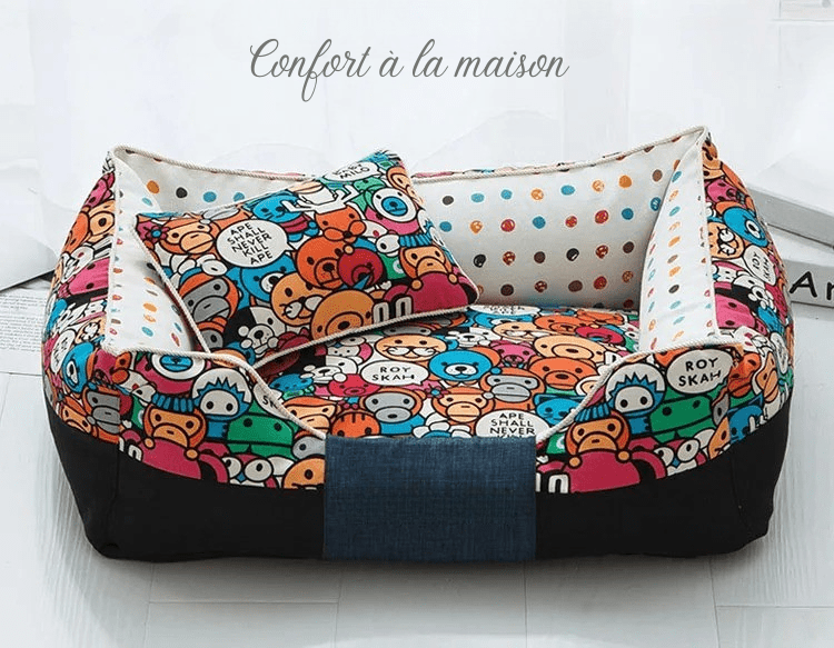 Panier pour chien DogComic vu de face avec rebords épais