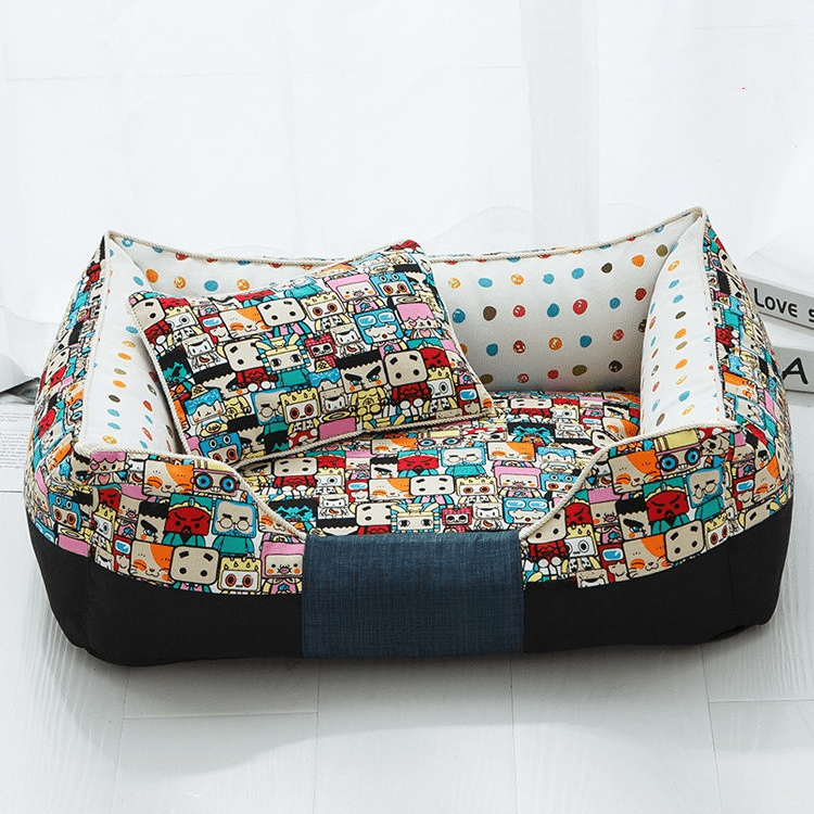 Panier pour chien DogComic avec coussin intégré et rebords hauts