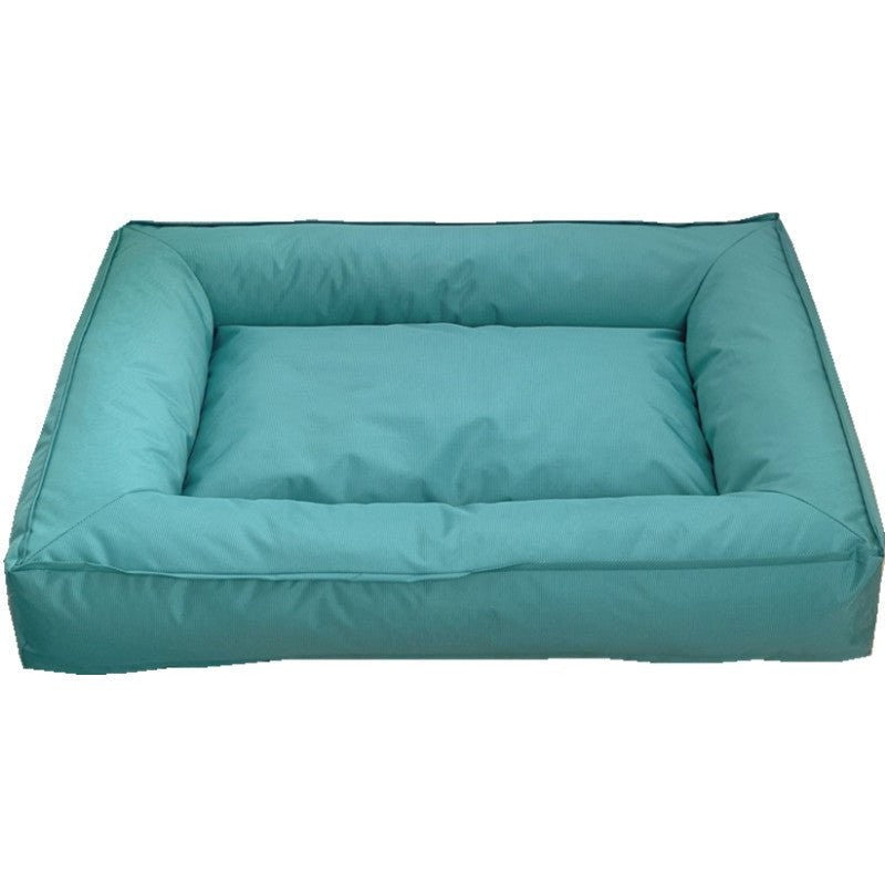 Panier pour chien VacancesD’été vert d’eau avec coussin épais