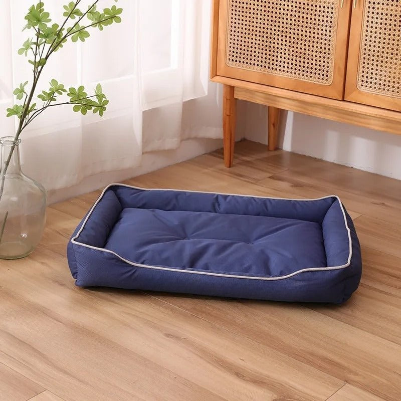 Panier pour chien bleu avec rebords