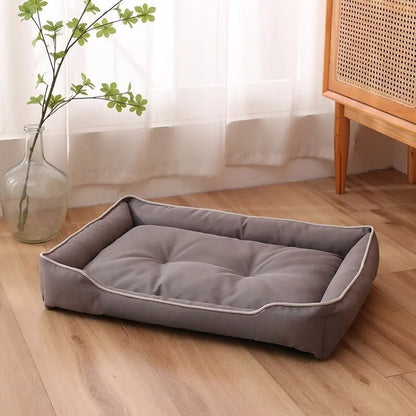 Panier pour chien gris avec rebords rembourrés