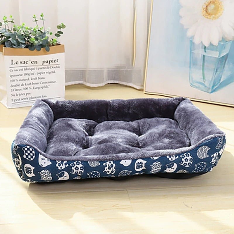 Panier pour chien Doggylove bleu, couchage doux et confortable