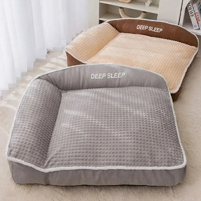 Panier pour chien confort premium  brun et kaki