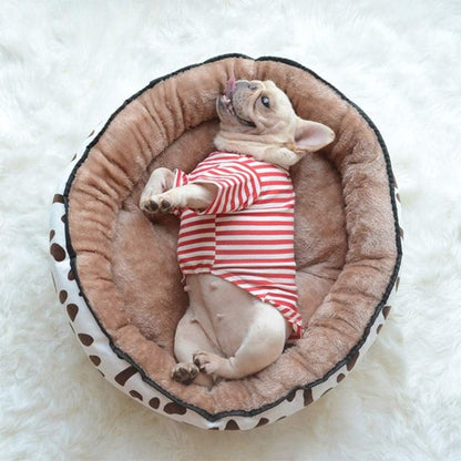 Panier pour chien gilet rayures