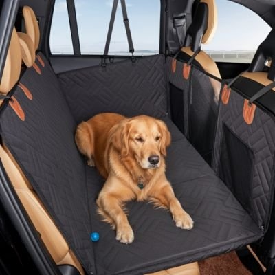 “Housse de protection voiture pour chien avec surface matelassée et antidérapante”