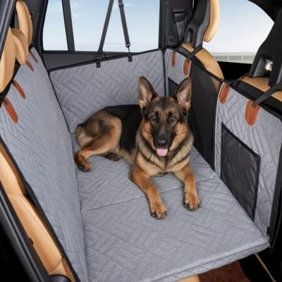 “Housse de protection voiture pour chien avec surface matelassée et antidérapante