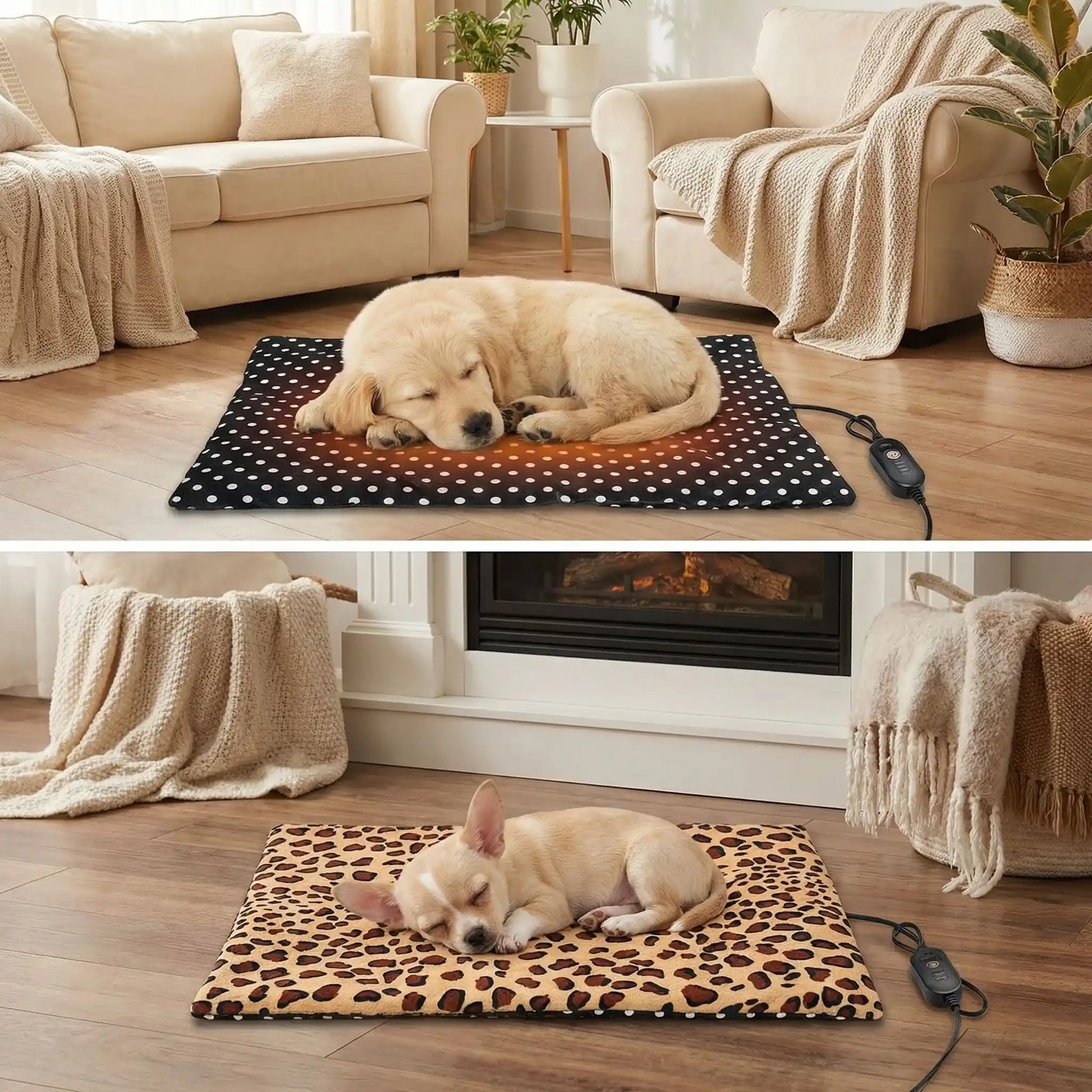 Tapis chauffant pour chiot et petites races TechnoUSB™️