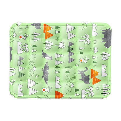 Tapis rafraichissant pour chien vert clair avec arbres