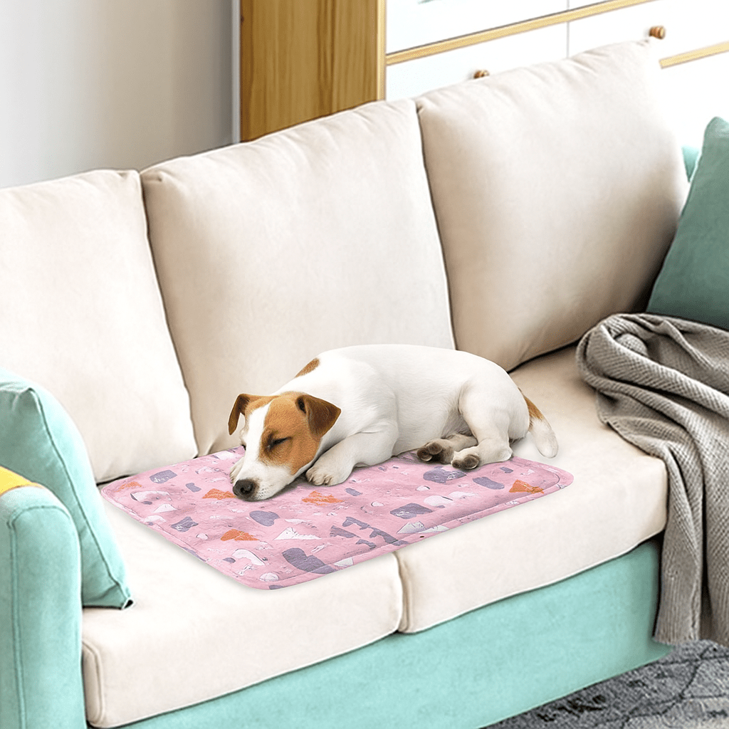 Tapis rafraichissant pour chien avec un Jack Russel sur canapé