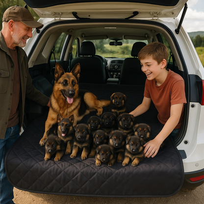 tapis-chien-noir-portee-chiots