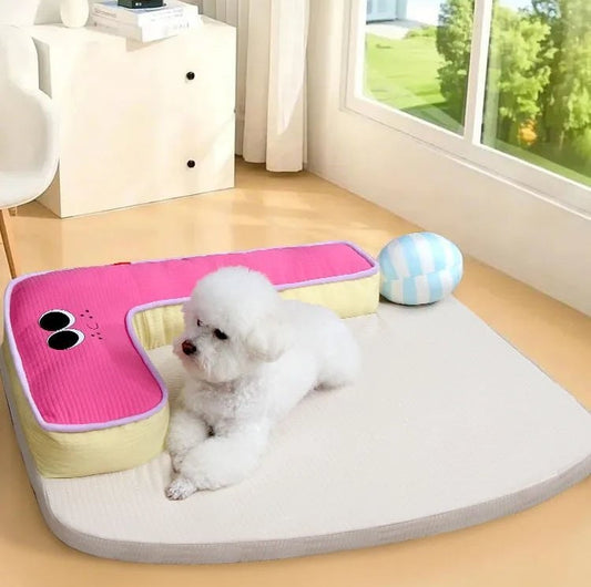 Tapis pour chien frais devant une fenêtre