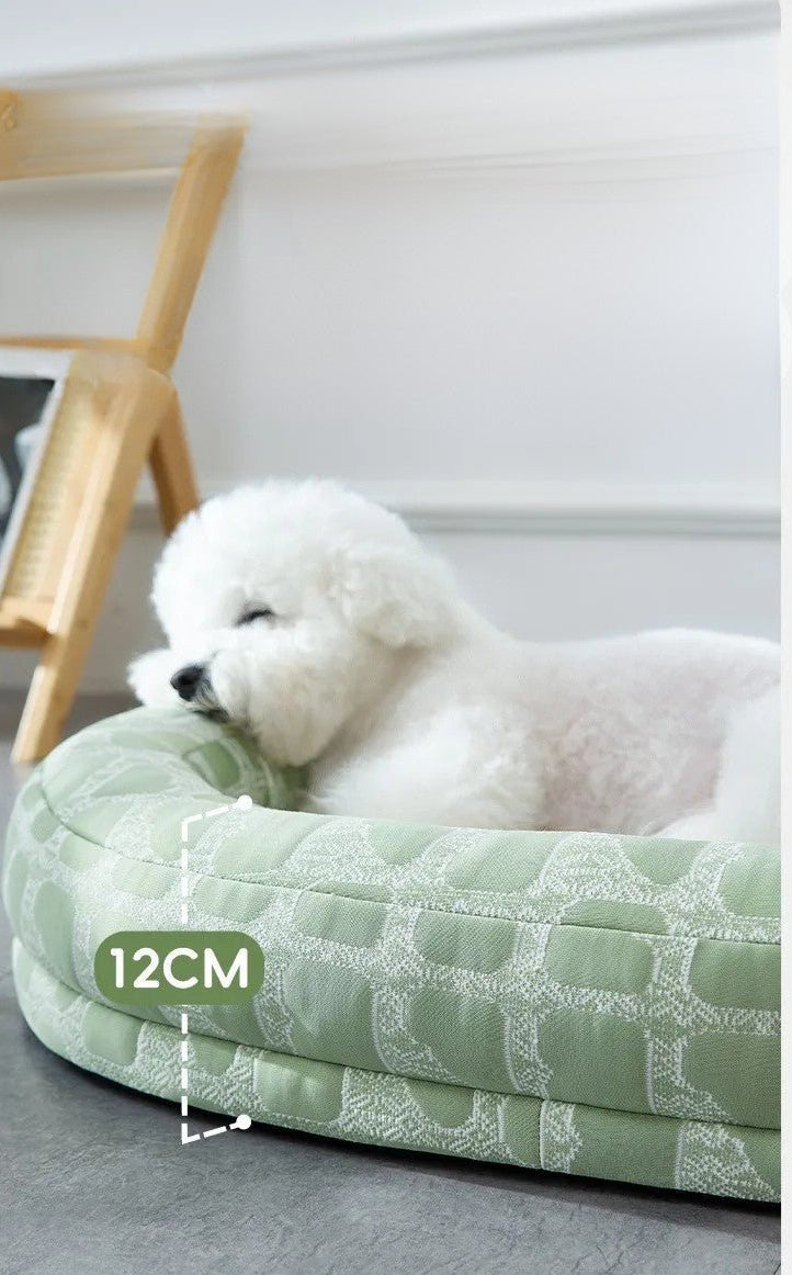 Tapis rafraichissant en soie glacée rebord 12 cm