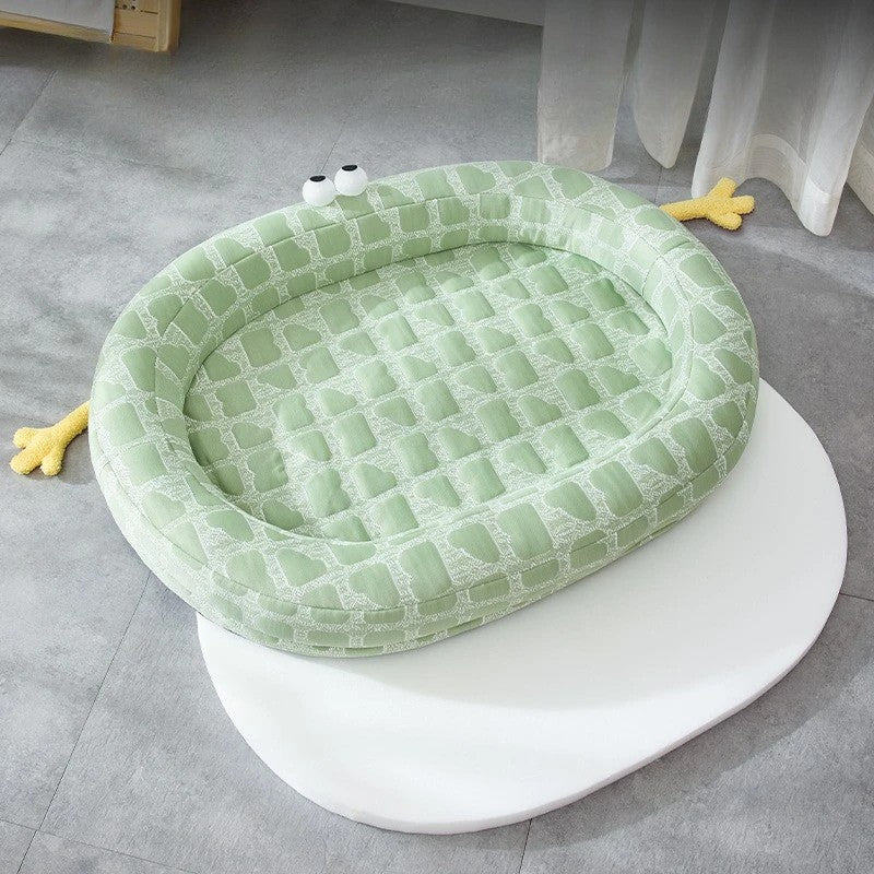 tapis rafraichissant chien vert housse